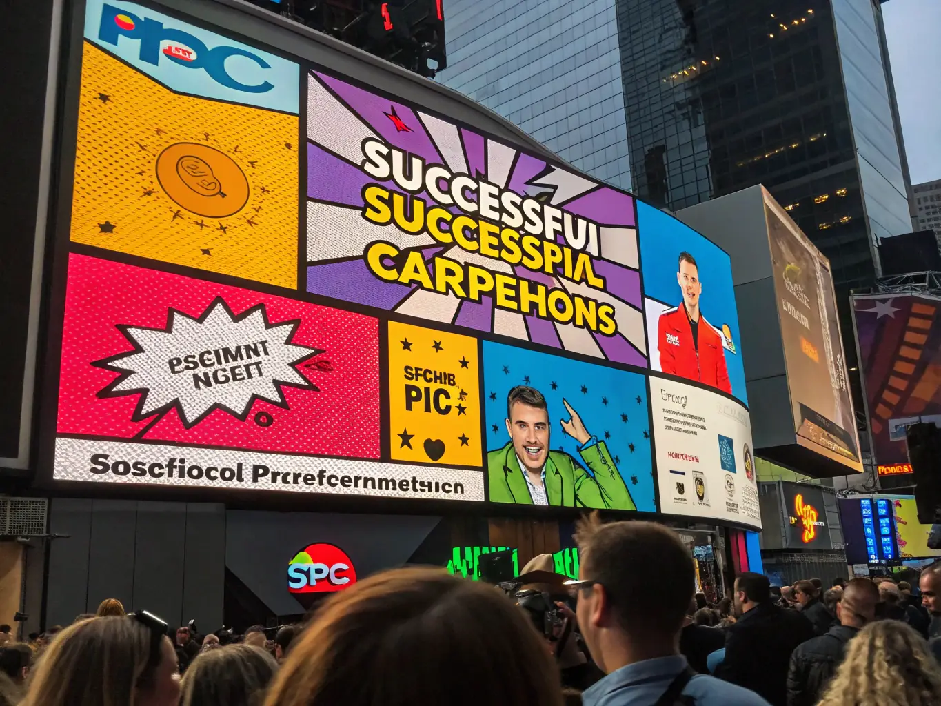 A dynamic image showcasing targeted online ads across various platforms, highlighting the precision and effectiveness of PPC campaigns in reaching specific demographics and driving conversions.